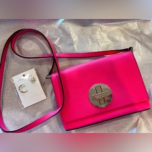🌺 Kate Spade Newbury Lane Sally Crossbody with NEW Moon & Star Earrings 🌙 🌟